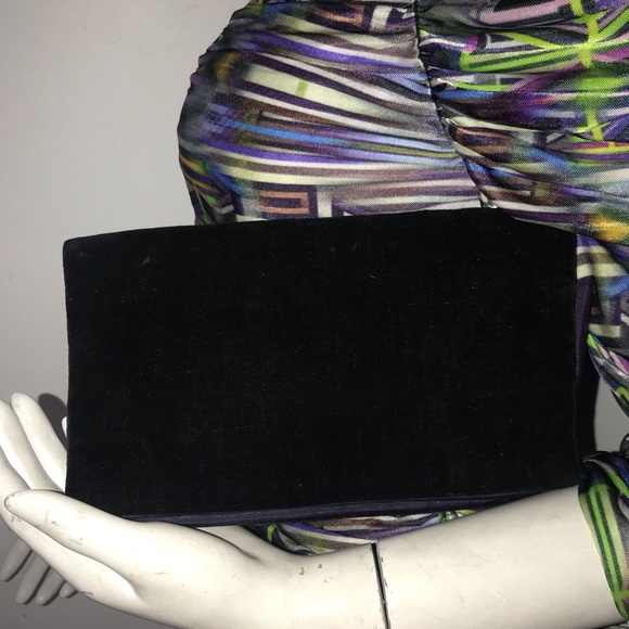 Vintage peacock clutch velvet gold wire silk